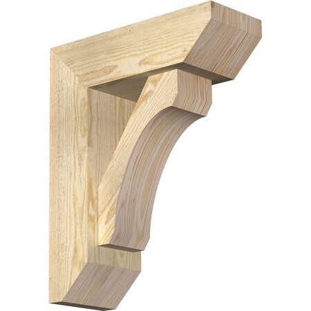 Ekena Millwork Legacy Slat Rough Sawn Bracket w/ Offset Brace, Douglas Fir, 6"W x 16"D x 20"H BKT0604X16X20LEC06RDF